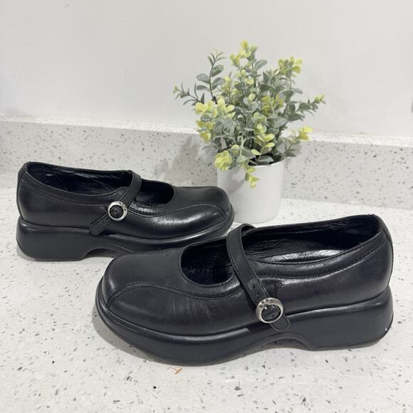 Dansko Leather Platform Mary Jane Clogs Size 39 - Picture 1 of 5